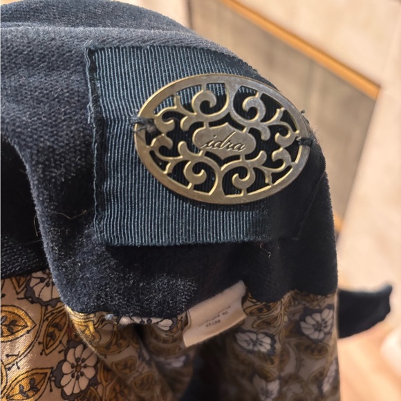 Anthropologie Idra Deep Navy Pea Coat Velveteen with Bold Buttons SZ 6- RARE-! - Picture 9 of 10